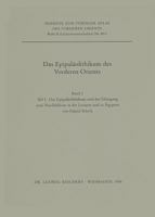 Das Epipalaolithikum Des Vorderen Orients: 1: Das Epipalaolithikum Und Der Ubergang Zum Neolithikum in Der Levante Und in Agypten. 2: Das Epipalaolith 3882268778 Book Cover