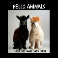Hello Animals: High Contrast Baby Book 8396950326 Book Cover