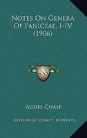 Notes On Genera Of Paniceae, I-IV 1271729830 Book Cover