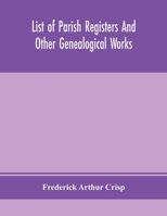 List of parish registers and other genealogical works 9354154239 Book Cover