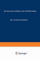 Der Interviewer-Einfluss in Der Marktforschung 3663127028 Book Cover