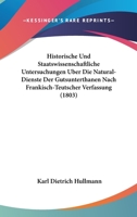 Historische und staatswissenschaftliche Untersuchungen 1141667517 Book Cover