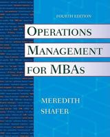 Operations Management for MBAs 0470485760 Book Cover