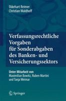 Verfassungsrechtliche Vorgaben Fur Sonderabgaben Des Banken- Und Versicherungssektors 3642164463 Book Cover