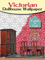 Ready-to-Use Victorian Dollhouse Wallpaper Coloring Book 0486814750 Book Cover