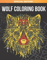 Wolf Coloring Book: Amazing Wolves Designs for Stress Relief, Relaxation and Inspiration B08HW34NYQ Book Cover