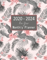 2020-2024 Five Year Monthly Planner: 5 Years Calendar Tropical Foliage 1692952269 Book Cover