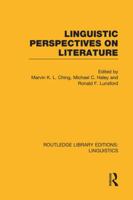 Linguistic Perspectives on Literature 1138979880 Book Cover