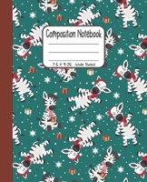 Composition Notebook: 7.5x9.25 Wide Ruled | Christmas Zebra with Gifts 1678532088 Book Cover