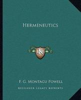 Hermeneutics 1425321887 Book Cover