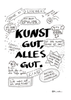 Kunst Gut, Alles Gut.: Comic-Skizzen-Art, Bildergeschichten, Sprüche Und Zeichnungen Zum Nachdenken, Tiefgründige Kunst, Schwarz/Weiß (German Edition) 3384843142 Book Cover