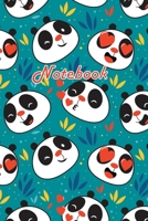 Notebook: Cute Panda Bear Kawaii Composition Notebook Japanese Otaku Anime lovers 120 Blank lined pages 6 x 9 Journal Planner organizer School 1660345405 Book Cover