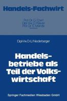 Handelsbetriebe ALS Teil Der Volkswirtschaft 3409603816 Book Cover