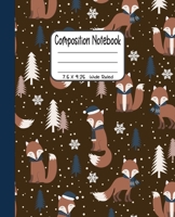 Composition Notebook: 7.5x9.25 Wide Ruled | Joyful Christmas Brown Fox 1678531782 Book Cover