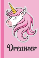 Dreamer: Cute Composition College Ruled unicorn Notebook For Children,Cute unicorn Notebook Journal For Girl 1696887844 Book Cover