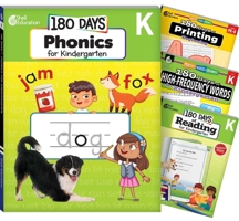 180 Days™ Phonics, High-Frequency Words, Reading 2nd Edition, and Printing: Kindergarten: 4-Book Set B0FLR6QBH9 Book Cover