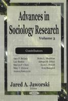Advances in Sociology 1600213634 Book Cover