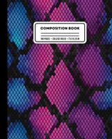Composition Book: College Ruled Snake Skin Purple Pattern Writing Notebook 1087283914 Book Cover