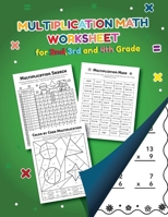 Multiplication Math Worksheet for 2nd, 3rd and 4th grade: Over 20 Fun Designs For Boys And Girls - Educational Worksheets B0841CVNVY Book Cover