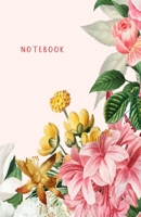 Notebook: Dotted grid Journal. Bullet Diary. Ideal for Notes, Memories, Journaling, Creative planning and Calligraphy practice. 120 Pages. Portable. 5.5" x 8.5" (Half letter) (Watercolor design, flowe 1077353510 Book Cover