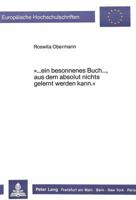 «...Ein Besonnenes Buch..., Aus Dem Absolut Nichts Gelernt Werden Kann.»: Aspekte Kuenstlerischer Selbstentfaltung Im «Tagebuch»-Fragment Und Im «Raeu 3820498575 Book Cover