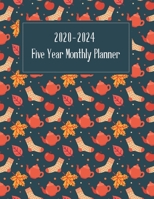 2020-2024 Five Year Monthly Planner: Personal 60 Monthly Calendar with US Holidays. Autumn cover design. 1651766703 Book Cover