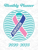 Thyroid Cancer Awareness Ribbon Survivor: 2020-2023 Four Year Monthly Planner Calendar, Notebook and More. 1696130433 Book Cover