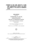 Oversight of the Clerk, Sergeant at Arms, Chief Administrative Officer, and Inspector General of the House of Representatives 1702431924 Book Cover
