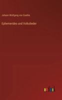 Ephemerides und Volkslieder (German Edition) 3368535005 Book Cover