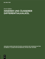 Innerer Und Äusserer Differentialkalkül 311255051X Book Cover