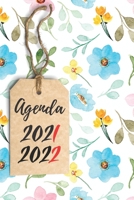 Agenda Scolaire 2021-2022 Ado Fille: Pour collègienne et lycéenne / Semainier sur 2 pages côte à côte / début Août 2021 à fin Août 2022 / Fleur bleue B095GFY96N Book Cover