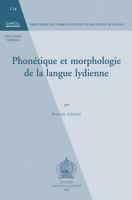 Phonetique Et Morphologie de la Langue Lydienne 9042915749 Book Cover