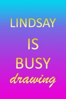Lindsay: Sketchbook | Blank Creative Sketching Pad | Sketch Book Paper | Im Very Busy Pink Purple Gold Personalized Custom First Name Letter L | Teach ... & Illustrator | Imagine Create Learn to Draw 1710884053 Book Cover