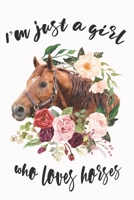 I'm Just A Girl Who Loves Horses:: Horse Riding Notebook Practice Writing Diary Ruled Lined Pages Book 120 Pages 6 x 9 softcover Gift for Horse lovers, equestrian logbook 1651775672 Book Cover