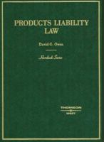 Products Liability Law Hornbook 0314211756 Book Cover