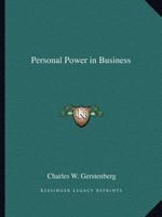 Personal Power in Business 127440195X Book Cover