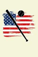 Baseball USA Flag Stars And Stripes: Unique Baseball Notebook 6"x9" Journal Homerun Checkered 1082140252 Book Cover