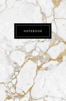 Notebook: Trendy Marble and Shiny Gold 5.5 X 8.5 - A5 Size 1726897125 Book Cover