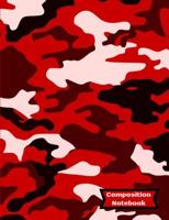 Composition Notebook: Red Camouflage College Ruled Writing Notebook 1071429841 Book Cover