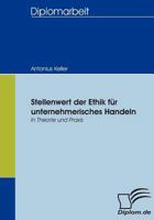 Stellenwert Der Ethik F R Unternehmerisches Handeln 383665394X Book Cover