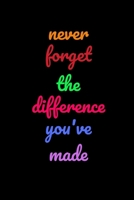 Never Forget The Difference You've Made: Funny Novelty HR Manager Gift | Boss Appreciation Gift | |Thank You Gag Gift For Employees, Staff and Coworkers | Blank Lined Notebook (Alternative To Card) 1670257630 Book Cover