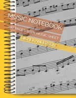 MUSIC NOTEBOOK: 200 PAGES WITH MUSIC SHEET 1651553831 Book Cover