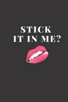 Stick It In Me?: Boyfriend Valentine'S Day Gift ,Funny Gag Gift Small Notebook Notepad Organizer Planner 6x9,naughty valentine journal,funny sex gifts,naughty couples gifts ,funny sex gifts 1661300987 Book Cover
