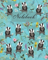 Notebook: Cute Badger - Animals Diary / Notes / Track / Log / Journal , Book Gifts For Women Men Kids Teens Girls Boys Friends 8x10" 110 Pages 1708311726 Book Cover