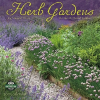 Herb Gardens 2023 Wall Calendar: Recipes & Herbal Folklore by Maggie Oster | 12" x 24" Open | Amber Lotus Publishing 163136877X Book Cover