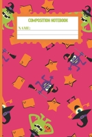 Composition Notebook: Halloween gifts for women, men, kids, adults and girls: cute & elegant Cerise color college ruled lined paper. 1691110221 Book Cover