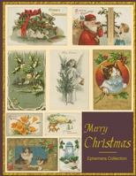 Merry Christmas: Ephemera Collection Colored Artwork Images Paper Pieces For Homemade Card And Scrapbook Journal Collector Vintage Purple Puce Cover 1706524641 Book Cover