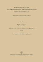 Untersuchungen an Einigen Problemen Des Tiefziehens: I. Teil 3663193888 Book Cover