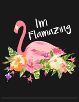 I'm flamazing: Pink Flamingo Notebook 100 Blank Lined Journal Pages Pink Flamingo Gift Idea For Flamingo Lovers 1676340238 Book Cover