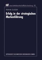 Erfolg in Der Strategischen Markenfuhrung 3409136614 Book Cover